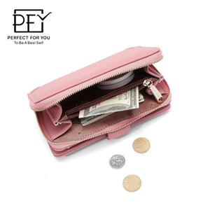Women's High-Casual Wallet with Zipper Large Capacity