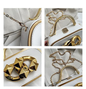 Women Lady Travel Bag Soft Leather Hobos Bag Chain Handbags