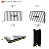 Hycool Zipper Long Pu Leather Wallet Female Polynesian Tribal Hawaii Flower