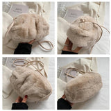 Winter Faux Fur Bags Women Fluffy Plush Cloud Female Shoulder Wallets
