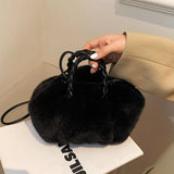 Winter Faux Fur Bags Women Fluffy Plush Cloud Female Shoulder Wallets