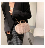 Winter Faux Fur Bags Women Fluffy Plush Cloud Female Shoulder Wallets