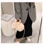 Winter Faux Fur Bags Women Fluffy Plush Cloud Female Shoulder Wallets
