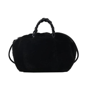 Winter Faux Fur Bags Women Fluffy Plush Cloud Female Shoulder Wallets