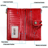 Leather Clutch Bags With Cellphone Holder Women Wallet