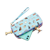Dog Women's Clutch Long Zipper Wallet Pet Print Money Clip Purse