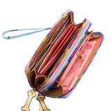 Dog Women's Clutch Long Zipper Wallet Pet Print Money Clip Purse