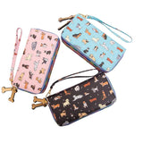Dog Women's Clutch Long Zipper Wallet Pet Print Money Clip Purse