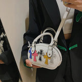 Retro Bowling Bag Women's Cross-body Pillow Bag