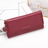 Women's Long Wallet Three Fold Bag Multifunctional Zipper Wallet