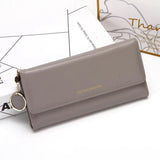 Women's Long Wallet Three Fold Bag Multifunctional Zipper Wallet