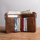 Daffdoil Leather Wallet Men Women Original Organ Cattle Rfid Wallet Gift