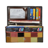 Colorful Long Leather Women's Wallet Clutch