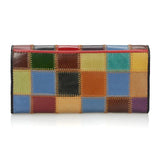 Colorful Long Leather Women's Wallet Clutch
