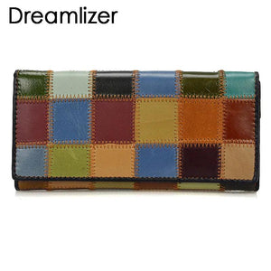 Colorful Long Leather Women's Wallet Clutch