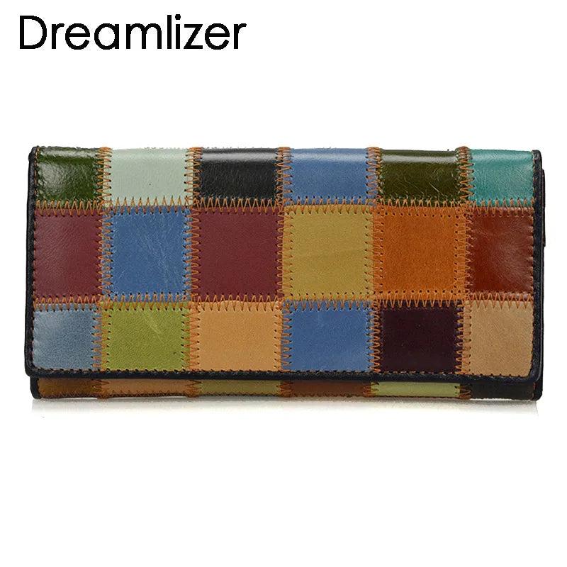 Colorful Long Leather Women's Wallet Clutch
