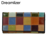 Colorful Long Leather Women's Wallet Clutch