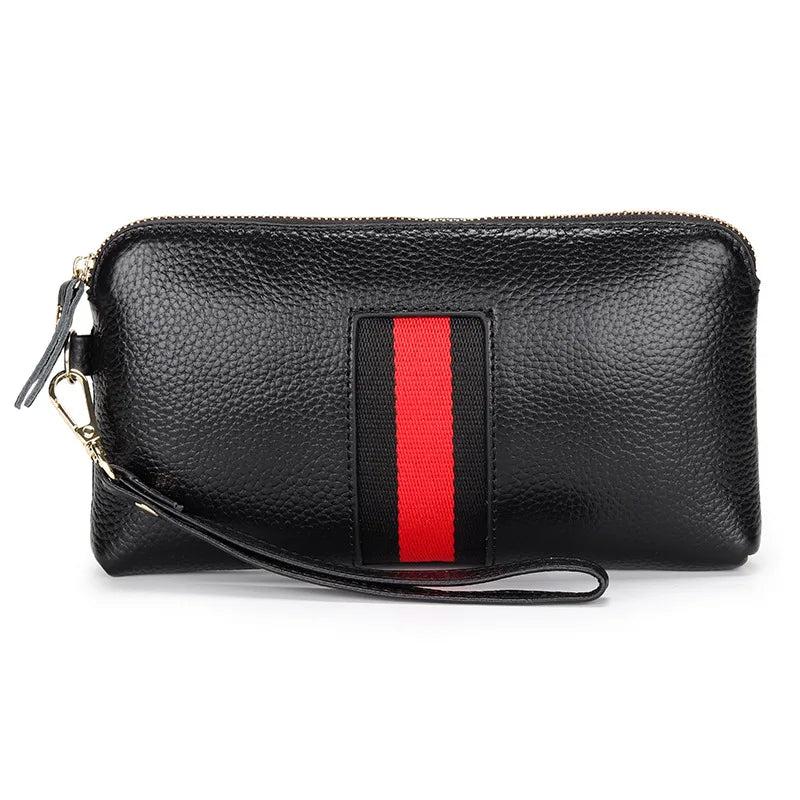Leather Clutch Wallet Wristlet Bag Long Women Wallets Large Capacity Clutch...