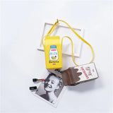 Fruit Milk Banana Strawberry Women Shoulder Bags Mini Phone Wallet Bags