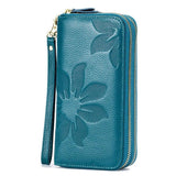 Women Wallet Double Zipper Large Capacity Long Clutch
