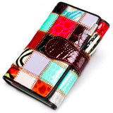 Geometric Leather Wallet for Women, 5 Colors