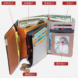 Geometric Leather Wallet for Women, 5 Colors