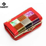 Geometric Leather Wallet for Women, 5 Colors