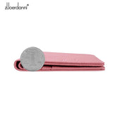 Cow Leather Hasp Mini Purse Women Soft Ultra-thin Wallets Lady's Short Purse