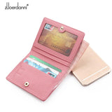 Cow Leather Hasp Mini Purse Women Soft Ultra-thin Wallets Lady's Short Purse