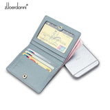 Cow Leather Hasp Mini Purse Women Soft Ultra-thin Wallets Lady's Short Purse