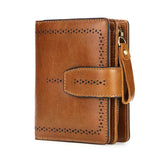 RFID Leather Ladies Wallet Candy Women Purse Short Wallet