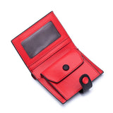 Leather Women Short Wallet Zipper Purse for Girls