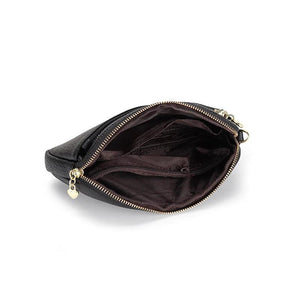 Leather Woman Clutch Wallet with Hand Rope for Lady