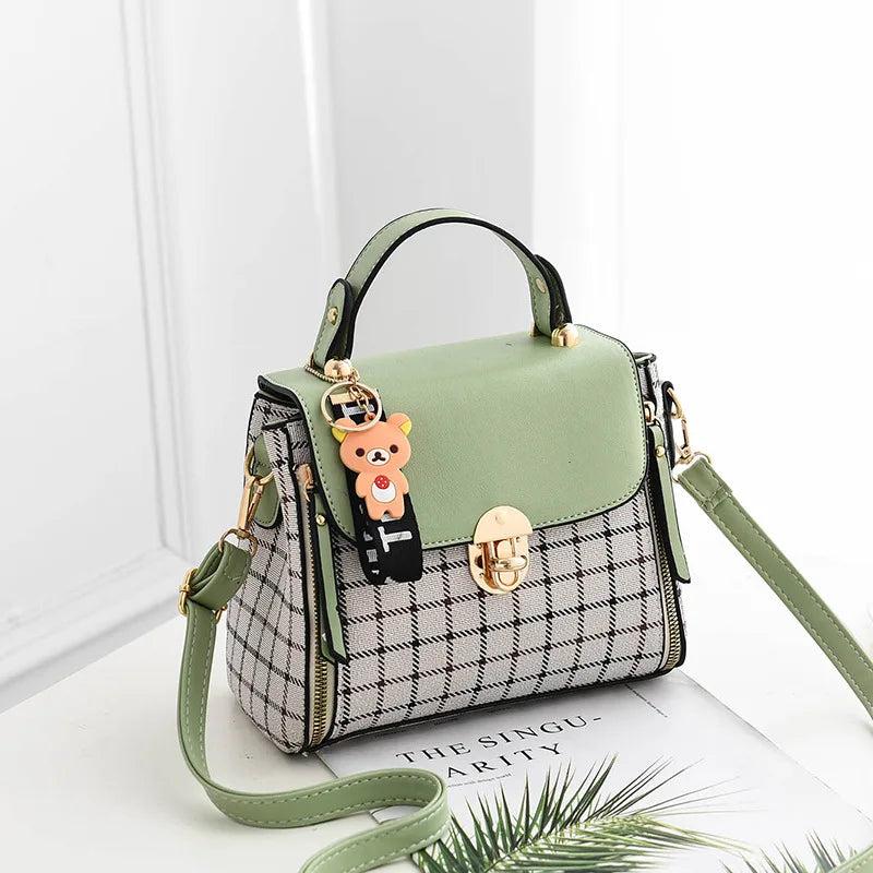 Plaid Women's Shoulder Bag Crossbody Bag 20X11X15cm