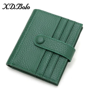 Mini Wallet for Women - First Layer Leather Cardholder Female Purse