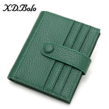 Mini Wallet for Women - First Layer Leather Cardholder Female Purse
