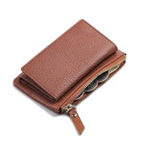 Leather Women Key Ring Bag Wallet