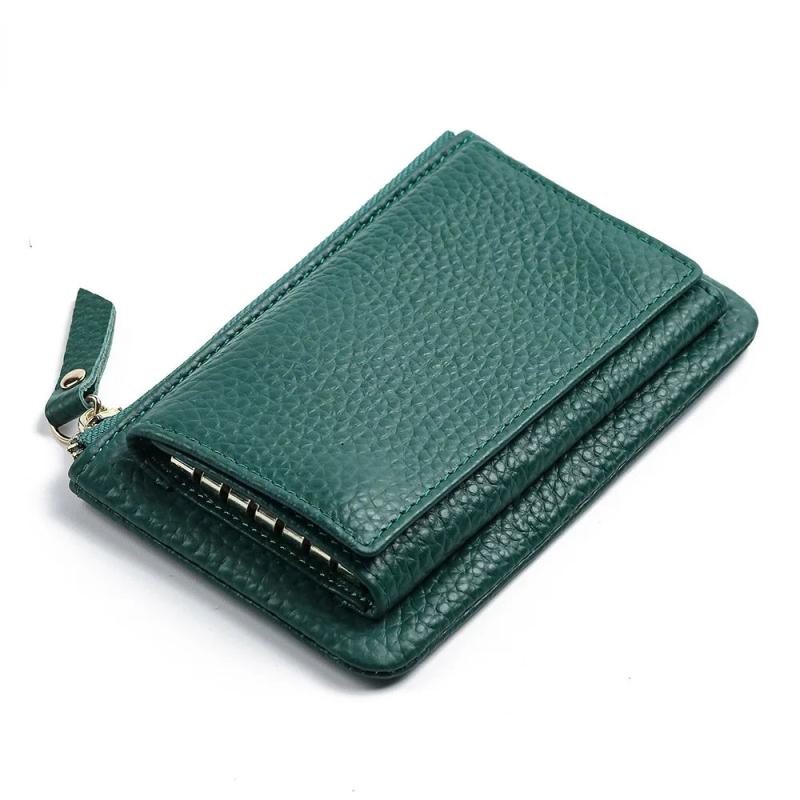 Leather Women Key Ring Bag Wallet