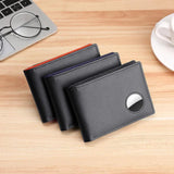 Men's Leather Money Clip RFID Anti-theft Wallet