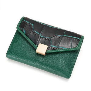1st Layer Leather Women Wallet Cardholder Folded Purse