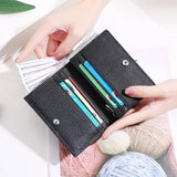 Genuine Leather Cardholder Folded Wallet Purse