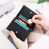 Genuine Leather Cardholder Folded Wallet Purse