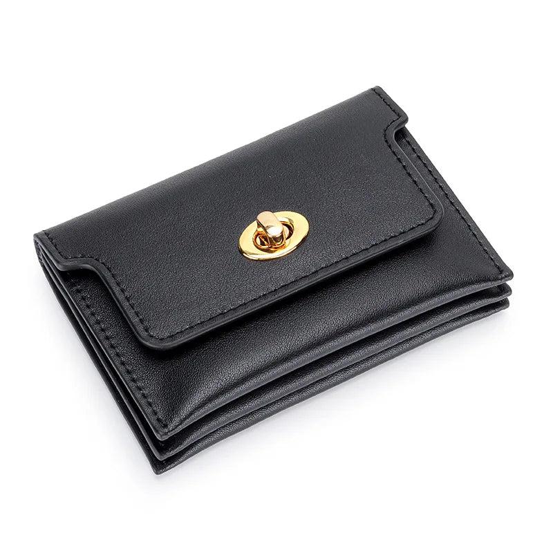 2022 New Leather Women's Wallet Multi-compartment Solid Money