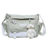 Japanese Harajuku Style Canvas Messenger Bag for Women