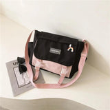 Japanese Harajuku Style Canvas Messenger Bag for Women