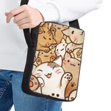 Cartoon Cat Kids Crossbody School Bag Boys Girls Lunch Bag