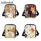 Cartoon Cat Kids Crossbody School Bag Boys Girls Lunch Bag