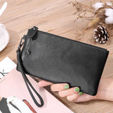 Leather Women Handbag Clutch Cardholder Zipper Cellphone Bag Purse