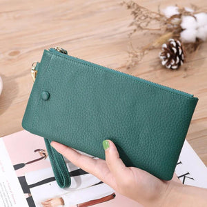 Leather Women Handbag Clutch Cardholder Zipper Cellphone Bag Purse