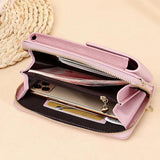 Women PU Leather Shoulder Bag Solid Color Ladies Wallet Crossbody Bag